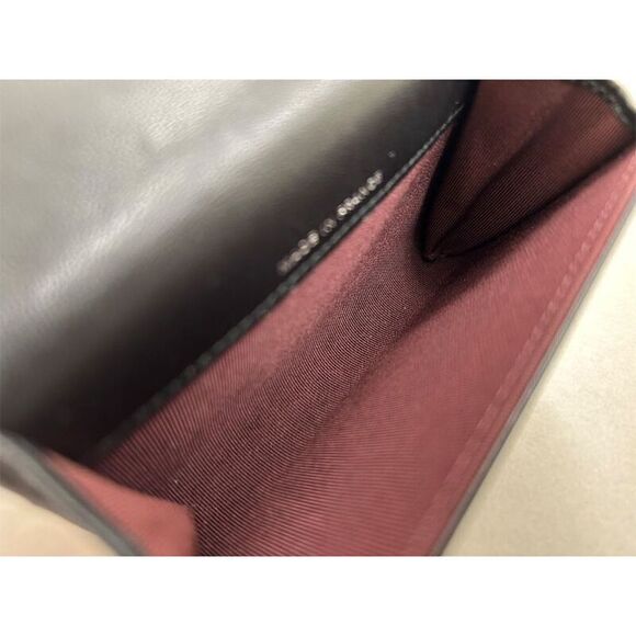 Chanel Coin Case Card Case Chanel Lambskin Black Bordeaux Silver Hardware - Picture 2 of 12